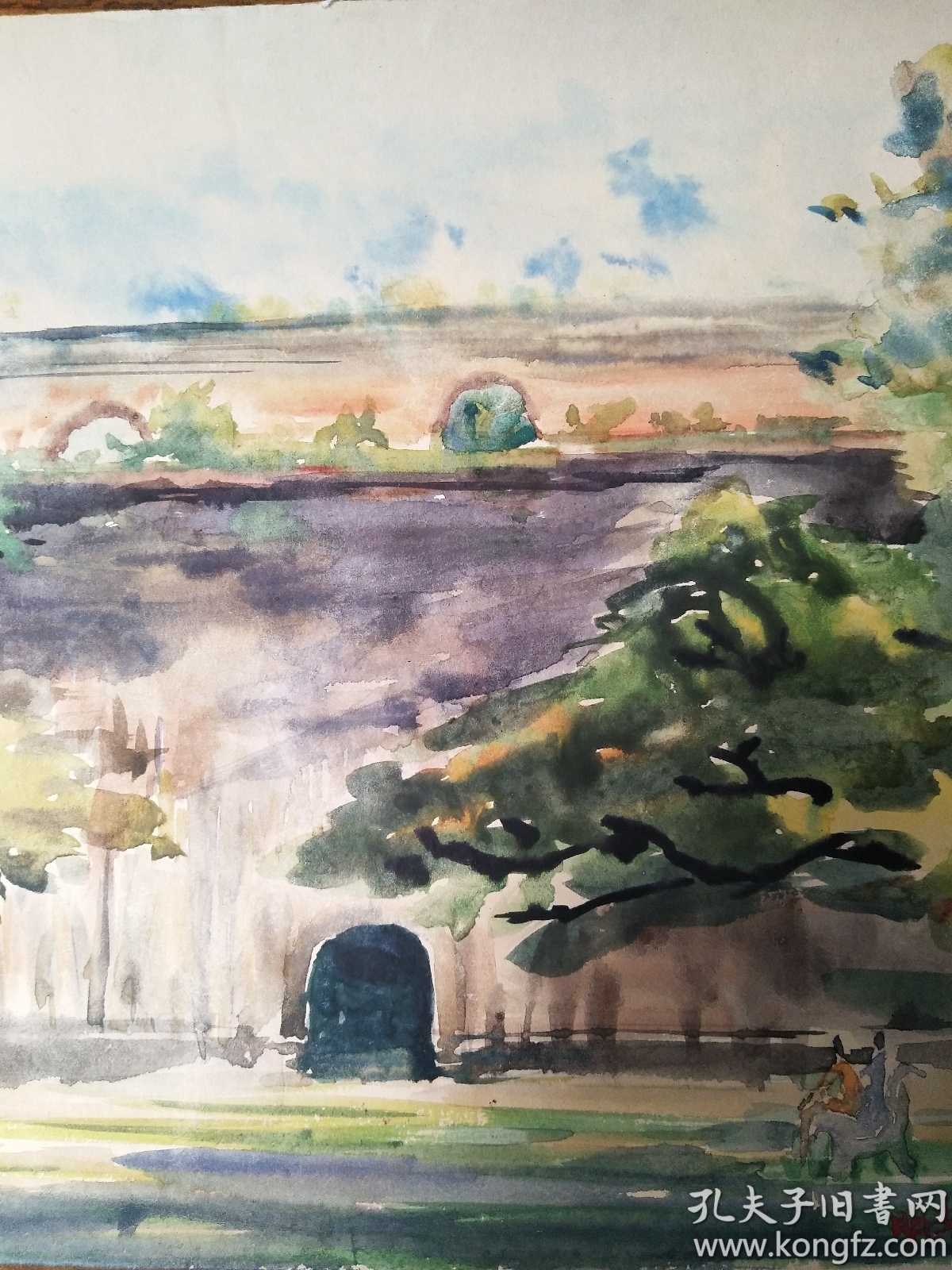 七十年代水彩画――明孝陵