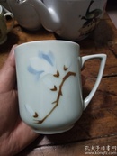 景德镇瓷器——青瓷釉下彩――玉兰花茶杯