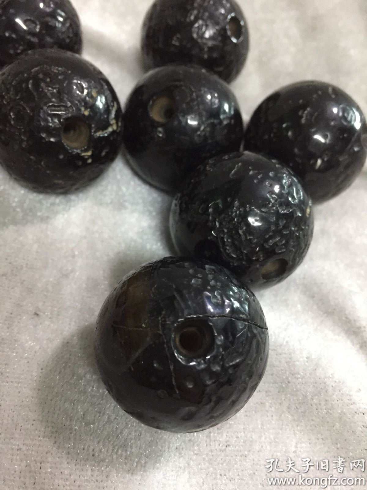 老黑玛瑙珠子9个