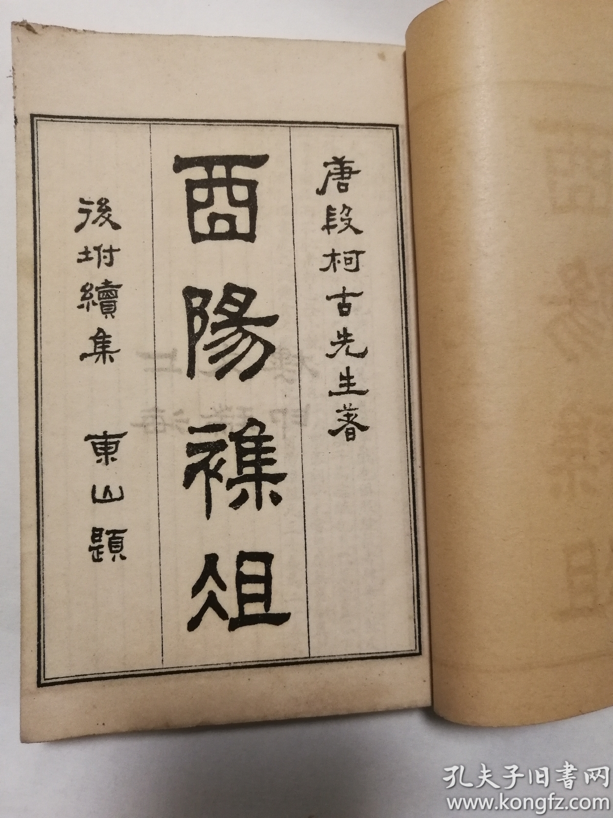 《酉阳杂俎》续集2册