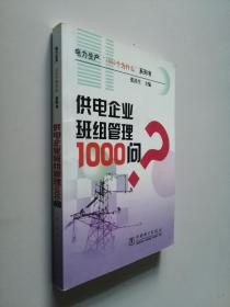 供电企业班组管理1000问/电力生产1000个为什么系列书