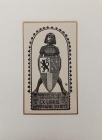 瑞士早期藏书票大尺寸4张合售068组