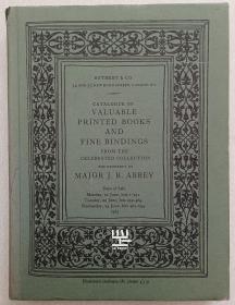 《J.R.Abbey藏善本及书籍装帧艺术》1965年伦敦苏富比拍卖图录
