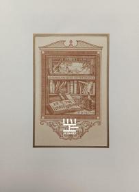 美国早期钢版画藏书票书柜
