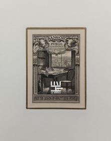 美国黄金时期书票五大家之一史密斯藏书票24张合售铜版画为主Sidney L.Smith