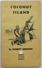 《椰子岛》1945年著名版画家罗伯特·吉宾斯自编自画木刻插图本
