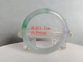 天然冰种飘绿翡翠 手镯