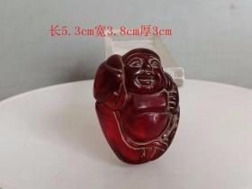 乡下收的清代雕工不错的琥珀佛挂件