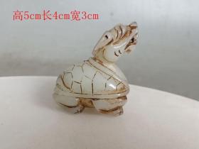 乡下收的战汉和田玉龟手把件