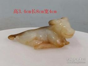 战汉和田玉兽手*把件