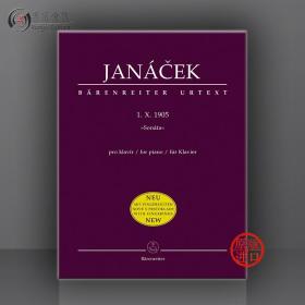 雅纳切克 钢琴奏鸣曲 X.1905 带指法 骑熊士原版乐谱书 Leos Janacek for piano Sonata BA9501
