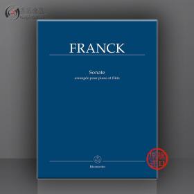 弗兰克 长笛奏鸣曲 带钢伴 骑熊士原版乐谱书 Cesar Franck Sonata for Piano and Flute BA8734