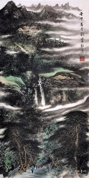 香港中华艺术家协会荣誉会长,中国书画报特聘书画家刘宝勤山水作品