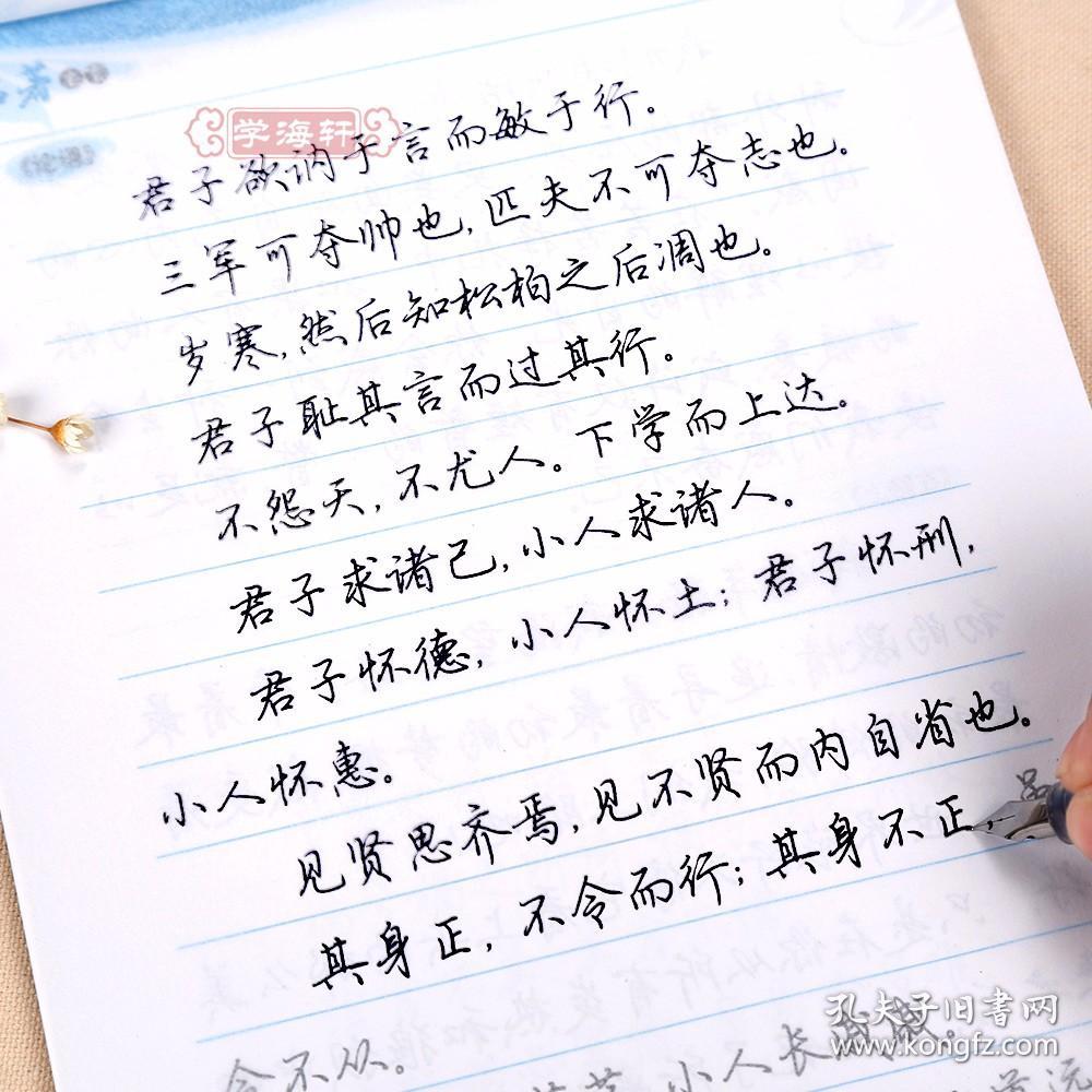 文化系列 荆霄鹏钢笔硬笔中性笔水笔成人学生行楷临摹书法字帖练字本