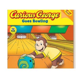 英文原版绘本 Curious George Goes Bowling 好奇猴乔治去打保龄球 绘本  翻翻书 英文版 进口英语原版书籍