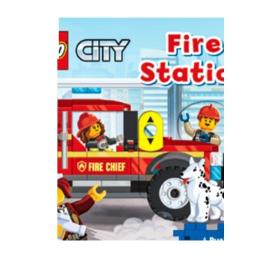 现货 Lego Fire Station 乐高消防站 生活系列 机关操作书 英文原版 进口图书 儿童绘本 推拉活动玩具书纸板书 0-3岁