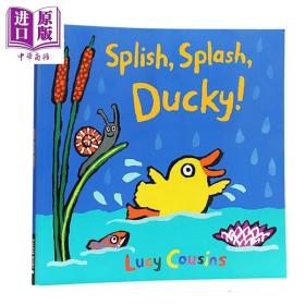 原版新书绘本 Splish Splash Ducky 哗啦啦的鸭子【平装大开本?
