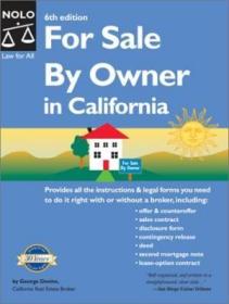 For Sale By Owner In California (for Sale By Owner California Edition)