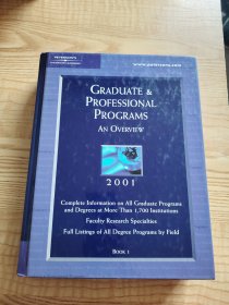 Graduate & Professional Programs: An Overview 2001 book 1 研究生和专业课程：概述