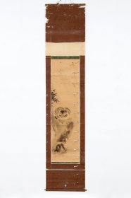 日本回流字画 1851年 竹虎图 名家手绘真迹挂画