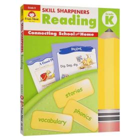 全新正版现货现货正版进口原版书 Evan-Moor Skill Sharpeners Reading Grade K 技能铅笔刀系列 阅读练习册 幼儿园大班 evanmoor