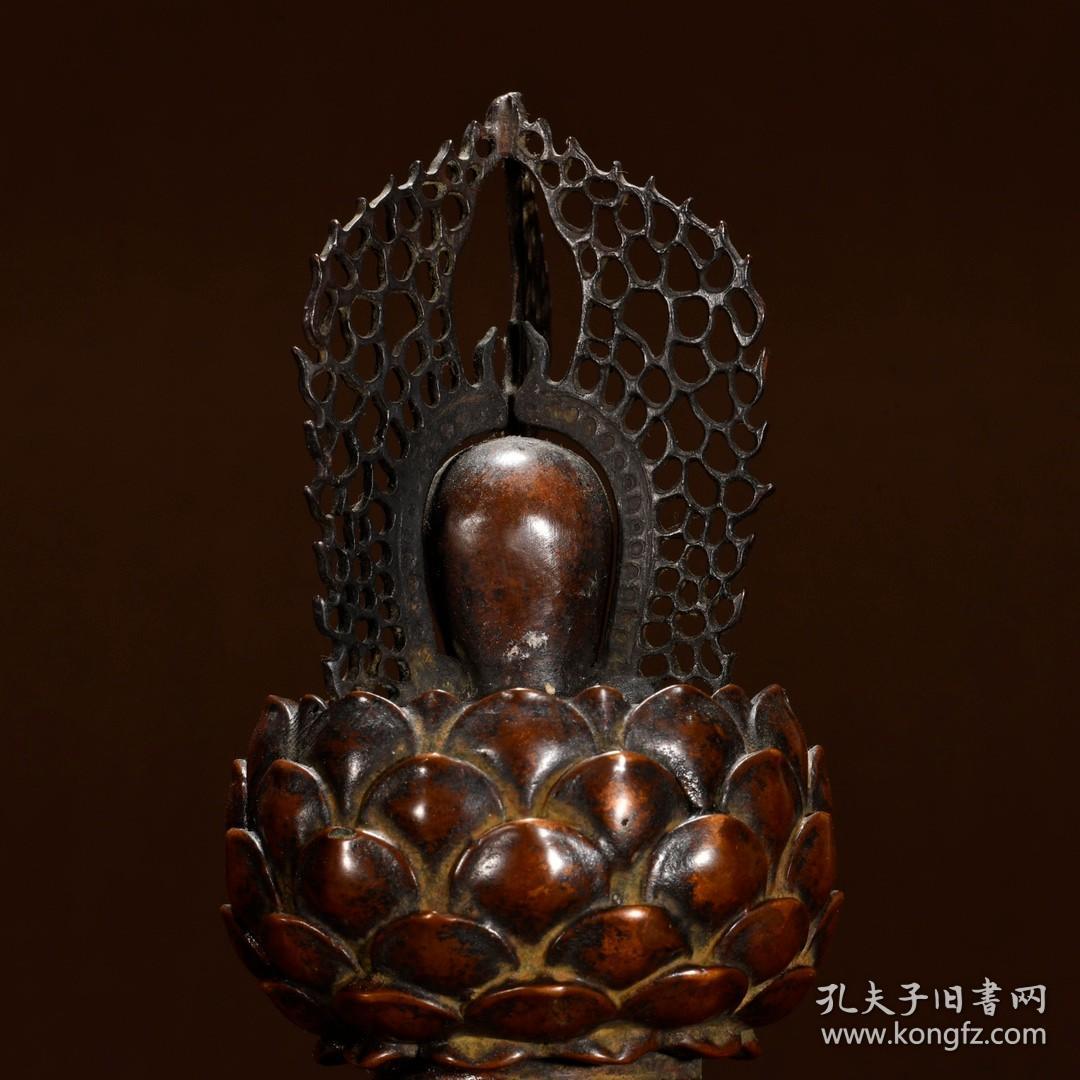 明宣德 铜制烛台一对