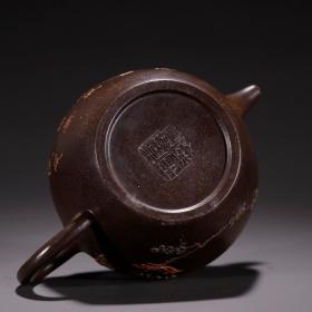 舊藏·南寶珘款紫砂喜上眉梢茶壺