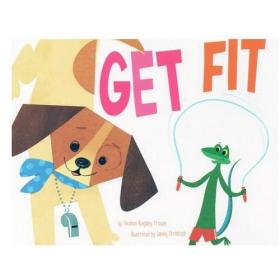 现货英文 Kitanai's Healthy Habits: Get Fit 缇塔耐的健康好习惯图画书 纸折的狗狗和懒惰的蜥蜴