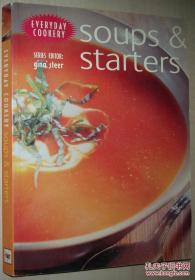 ◇英文原版书 Soups and Starters Everyday Cookbook 英国西餐菜谱