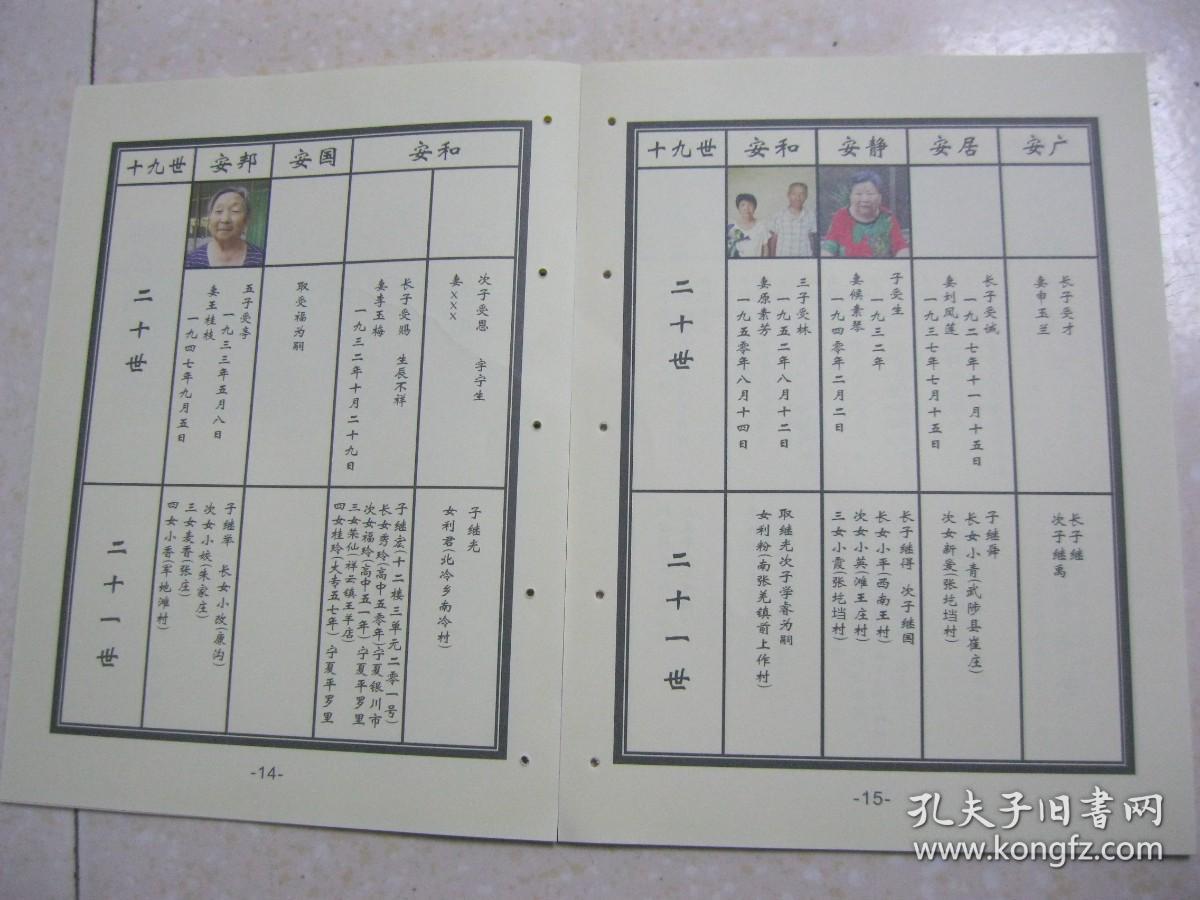 段姓族谱(河南省焦作市温县南张羌段沟村段氏分支(西坡底)段氏族谱.段