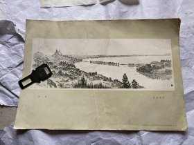 西湖-曹剑锋作- 上海人民美术出版社1956年一版一印，印刷8K画，印数6000.