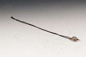 舊藏，達洛天珠掛件，尺寸：長2cm，直徑1.8cm，重13g。