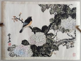 王种玉（广东汕头著名书画家，王兰若女儿）70年代《花鸟》