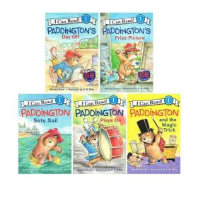 英文原版 Paddington 帕丁顿熊 5册 I Can Read 第1阶段 儿童分级读物 英语启蒙认知绘本图画书