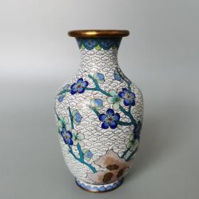 建國后銅胎琺瑯彩花瓶