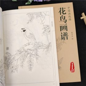 花鸟画谱中国画线描 花鸟画白描线描 贾万庆绘 天津杨柳青画社