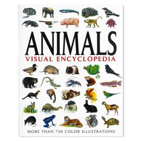 现货 动物视觉百科全书 Animals visual encyclopedia 超过来自世界750种动物种类图鉴收录 动物百科 英文原版 精装厚本