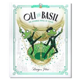 现货 Oli and Basil 奥利和巴兹尔：奔跑的青蛙 时尚插画师 Megan Hess新作 旅途中奔跑的青蛙 时尚插画手绘手稿书 英文原版