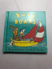 英文原版 Busy Boats 繁忙的轮船