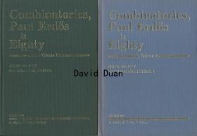 Combinatorics、 Paul Erdos is Eighty : Vol.1- 2   ＜Bolyai Society Mathematical Studies 1 & 2＞ [MLGS]