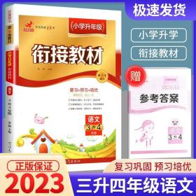 正版全新小学三年级/衔接教材 语文 2023版三升四暑假衔接教材人