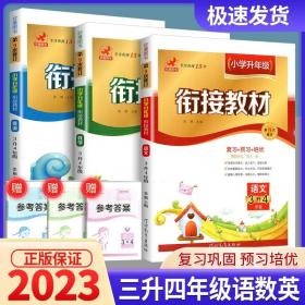正版全新小学三年级/衔接教材 语数英 3本 2023版三升四暑假衔接