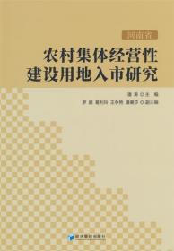 河南省农村集体经营性建设用地入市研究 潘涛经济管理出版社