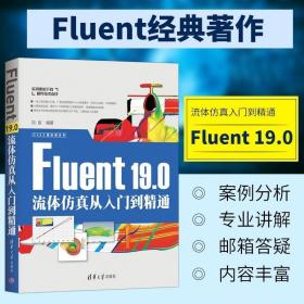 【正版书籍】 FLUENT 19.0流体仿真从入门到精通 Fluent仿真计算流体基础理论方法创建几何模型CAX工程应用丛书 清华大学出版社