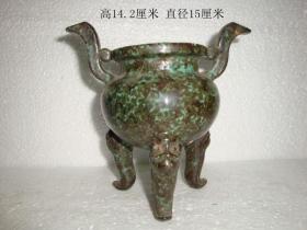 清代古铜彩香炉