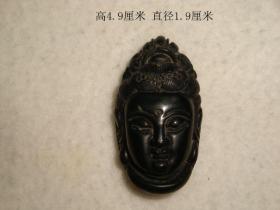 墨玉观音挂件