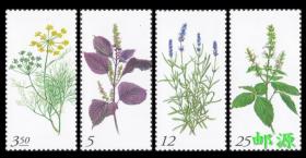 特606香草植物邮票二原胶全品4全2014年