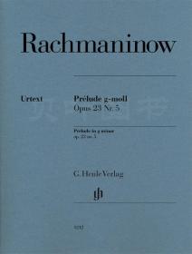 亨樂原版classical 拉赫瑪尼諾夫 g小調前奏曲 op. 23 5 Rachmaninow Prélude g-moll op. 23 5 HN1212 順豐