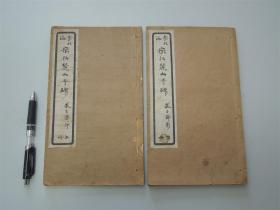 民国白纸线装本----《李北海宋拓麓山寺碑》上下册一套全 大开本 求古斋印