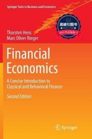 预订 高被引图书 Financial Economics: A Concise Introduction to Classical and Behavioral Finance